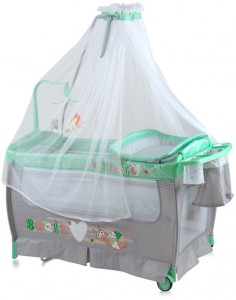 Манеж-кровать Lorelli Sleep'n'Dream Rocker Green grey snail