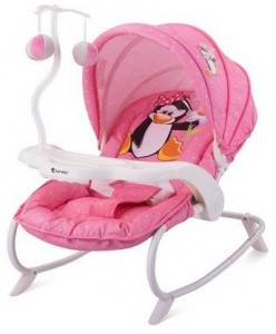 Качели-шезлонг Lorelli Dream Time Pink Penguin