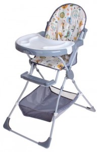 Высокий стул для кормления Selby 252 Совы Grey