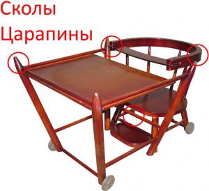 Стул-трансформер для кормления Фея Матрешка Орех с дефектом