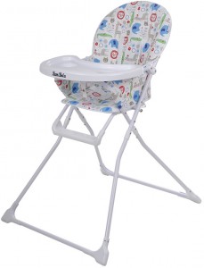 Высокий стул для кормления BamBola Sencillo LHB-012 Зоопарк White