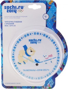 Тарелка для кормления Сочи 2014 Глубокая с крышкой 752435
