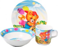 Набор для кормления Таис Мишка на велосипеде LX-3PCS-C151