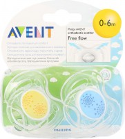 Ортодонтическая пустышка Philips AVENT Free flow SCF180/23 86390