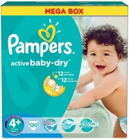 Одноразовые подгузники Pampers Active Baby-Dry maxi plus 9-16 кг 120 шт