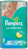 Одноразовые подгузники Pampers Active Baby-Dry Midi 4-9 кг 62 шт