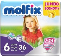Одноразовые подгузники Molfix Extra large 6 16+ кг 36 шт