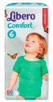 Одноразовые подгузники Libero Comfort 6 Extra Large 12-22 кг 66шт