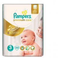 Одноразовые подгузники Pampers Premium Care Midi 5-9 кг 20 шт
