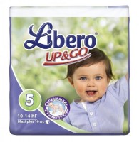 Одноразовые трусики-подгузники Libero UP&GO Макси+ 10-14кг 16шт 2652