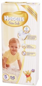 Одноразовые подгузники Huggies Elite Soft Mega 5 56шт