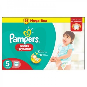 Одноразовые трусики-подгузники Pampers Pants 5 12-18 кг 96 шт