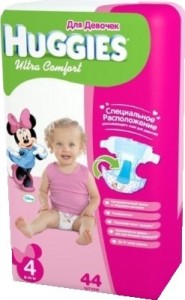 Одноразовые подгузники Huggies Ultra Comfort Jumbo Pack 8-14 кг 44 шт для девочек
