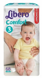 Одноразовые подгузники Libero Comfort 4-9 кг 68 шт