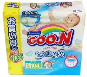 Одноразовые трусики-подгузники Goon 4-8 кг S 104шт