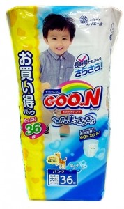 Одноразовые трусики-подгузники Goon для мальчиков XXL 13-25кг 36шт