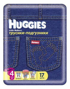 Одноразовые подгузники Huggies Little Walkers Conv Pack 9-14 кг 17 шт