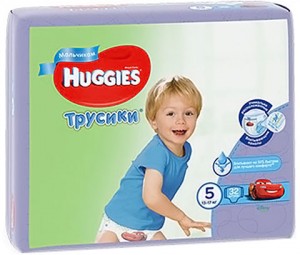 Одноразовые трусики-подгузники Huggies Annapurna 5 для мальчиков 32шт