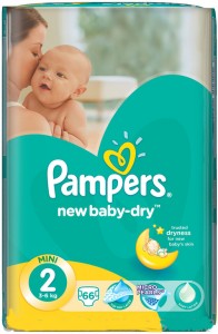 Одноразовые подгузники Pampers Baby-Dry Mini 3-6 кг 66 шт