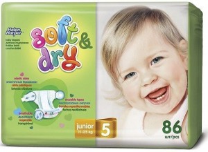 Одноразовые подгузники Helen Harper Soft & Dry Junior 11-25 кг 86 шт