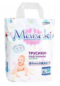 Одноразовые трусики-подгузники Maneki Fantasy 12 кг 18 шт BD1279