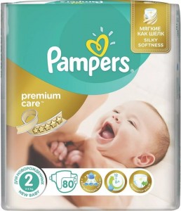 Одноразовые подгузники Pampers Premium Care 2 Mini 3-6 кг 80 шт