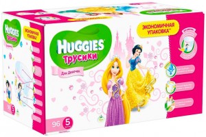 Одноразовые трусики-подгузники Huggies Annapurna 5 для девочек 13-17 кг 96 шт