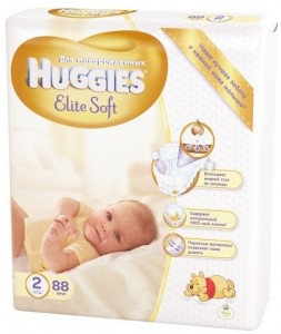 Одноразовые подгузники Huggies Elite Soft Jumbo 2 4-7 кг 88 шт