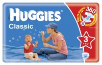 Одноразовые подгузники Huggies Classic Jumbo Pack 4-9 кг 58 шт