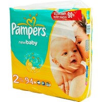 Одноразовые подгузники Pampers New baby Mini 3-6 кг 94 шт 264613