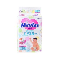 Одноразовые подгузники Merries L 9-14 кг 54 шт