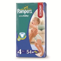 Одноразовые подгузники Pampers Active baby Maxi 7-14 кг 54 шт 306887