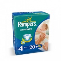 Одноразовые подгузники Pampers Active baby Maxi 7-14 кг 20 шт 002527