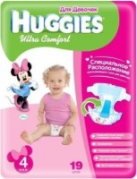 Одноразовые подгузники Huggies Ultra Comfort Conv Pack 8-14 кг 19 шт для девочек