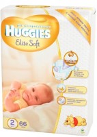 Одноразовые подгузники Huggies Elite Soft Jumbo 2 66шт