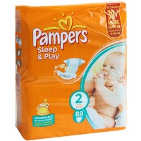 Одноразовые подгузники Pampers Sleep and Play Mini 3-6 кг 88 шт 378952