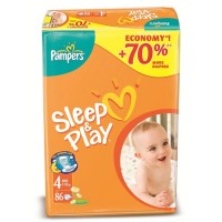 Одноразовые подгузники Pampers Sleep and Play Maxi 7-18 кг 86 шт 354277