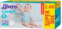 Одноразовые подгузники Libero Comfort 4 Maxi (7-14 кг) 120 шт