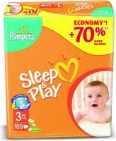 Одноразовые подгузники Pampers Sleep and Play Midi 4-9 кг 100 шт
