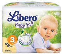 Одноразовые подгузники Libero Baby Soft Ecotech Midi 5-8 кг 42 шт