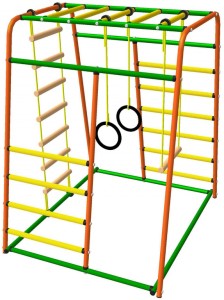 Уличный детский спортивный комплекс SLand Здоровый малыш Green orange