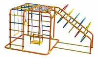 Уличный детский спортивный комплекс Формула здоровья Счастливчик Х плюс Оранжевый радуга