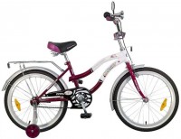 Детский велосипед для девочек Novatrack Zebra 20 (2016) Bordo white