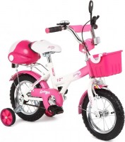 Детский велосипед для девочек Leader Kids G12BD134 White pink