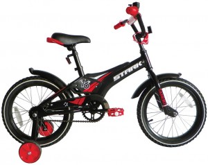 Детский велосипед для мальчиков Stark Tanuki 16 Boy (2017) Black red