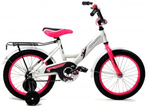 Детский велосипед для девочек MTR KG1406 Мультяшка Multi 14 (2017) White pink
