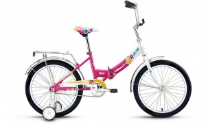 Детский велосипед для девочек Altair City Girl 20 Compact (2016) White fuchsia