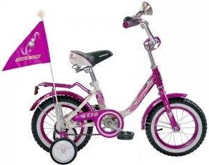 Детский велосипед для девочек Stels Pilot 110 8.5 (2015) White pink