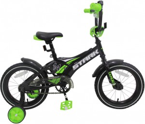 Детский велосипед для мальчиков Stark Tanuki 14 Boy ST (2017) Green black