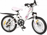 Детский велосипед для девочек Leader Kids G16A337 White pink